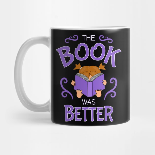 The book was better, cute girl brunette pigtails, purple by Nutmegfairy